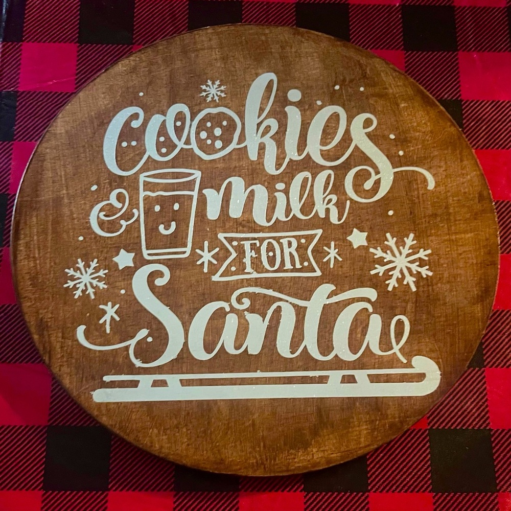Custom wooden Santa cookie trays